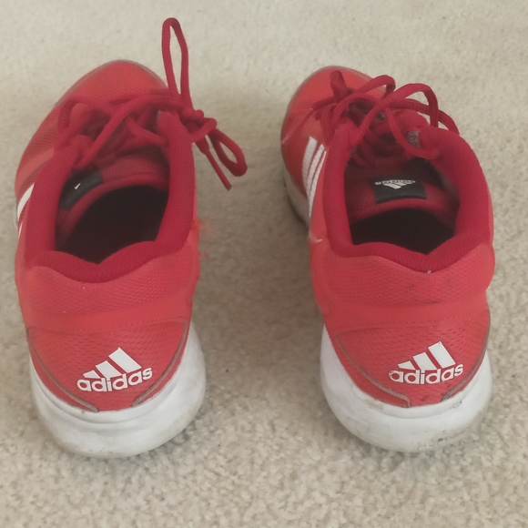 Adidas size 9  ( Men) colors are red, and white with black accent. - Picture 2 of 4